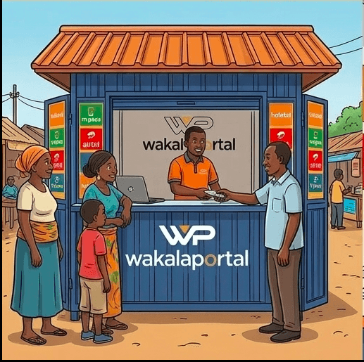 Wakala kiosk transaction in progress